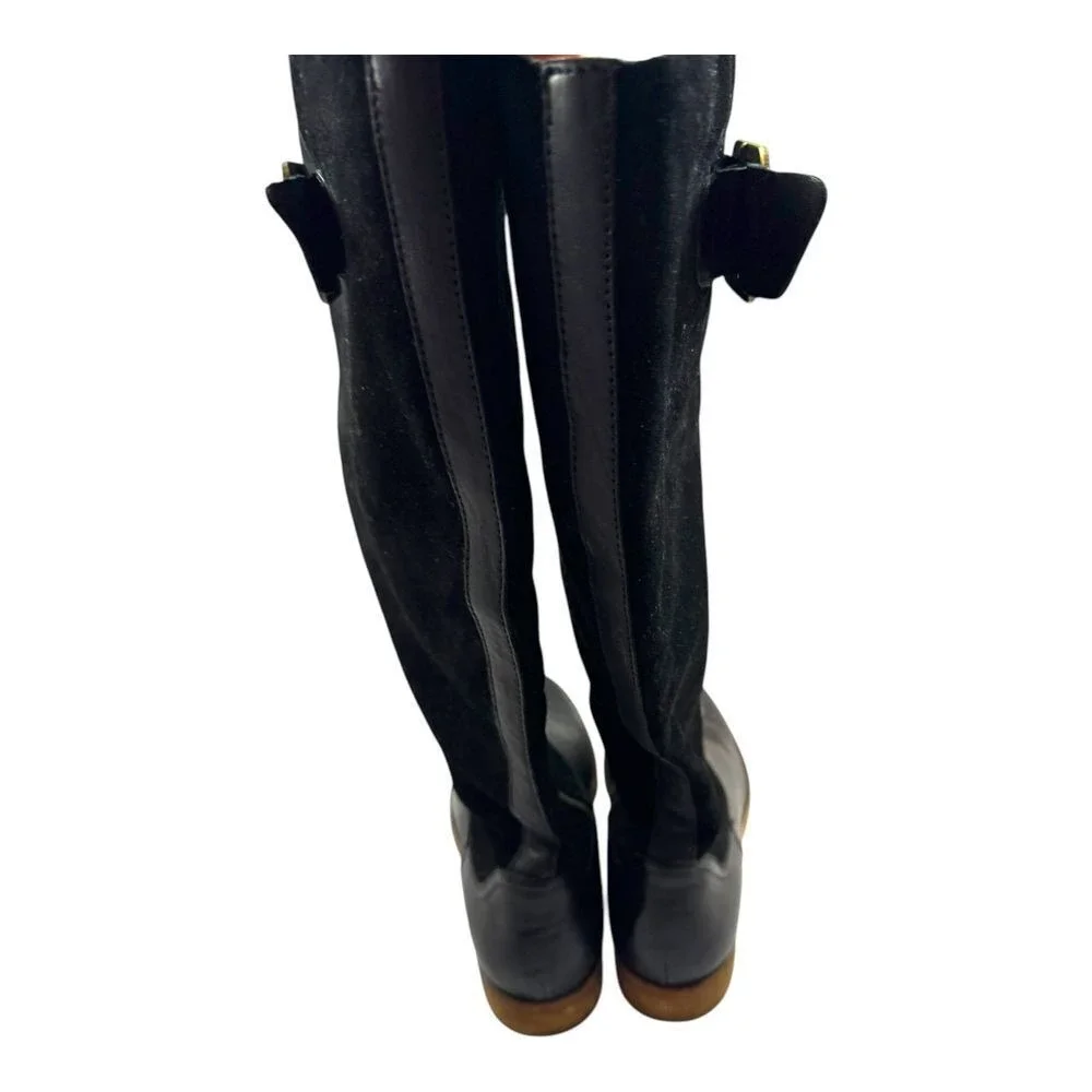 Kork Ease Suede Leather Riding Boot SZ 7 Black